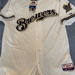 Majestic Milwaukee Brewers authentic Jersey size 48